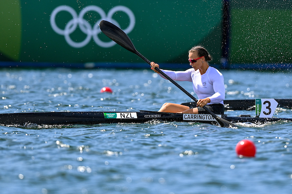 Lisa Carrington in her K1 200 semi-final at the Tokyo 2020 Olympics