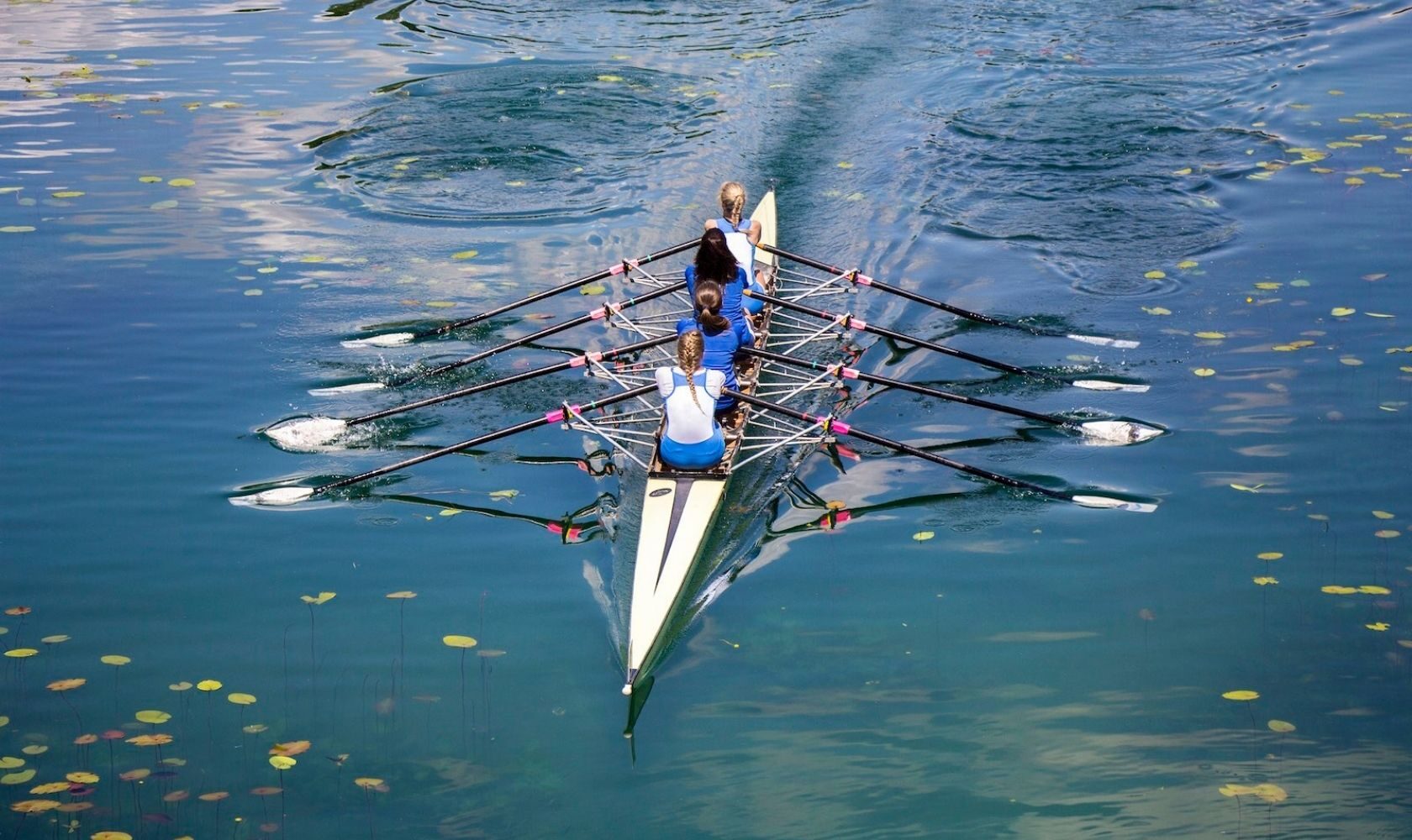 Girls rowing